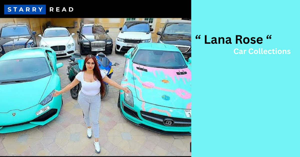 lana rose with her car collection