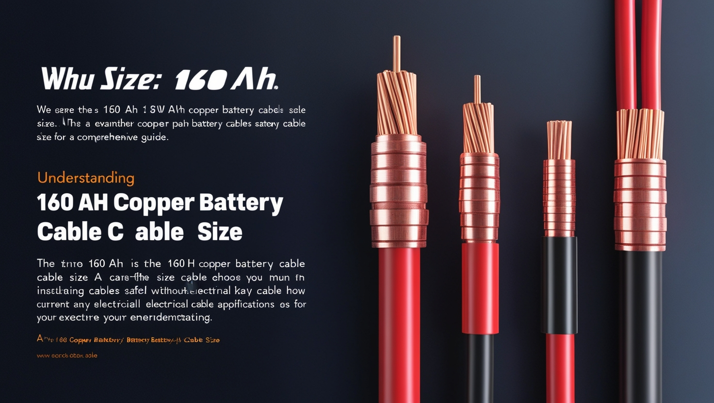 160 AH Copper Battery Cable Size