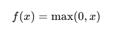 Mathematical expression for the ReLU function