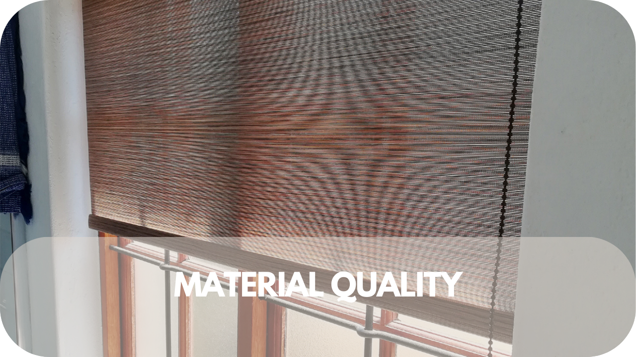 Close-up of high-quality roller blind fabric showcasing durability and texture.