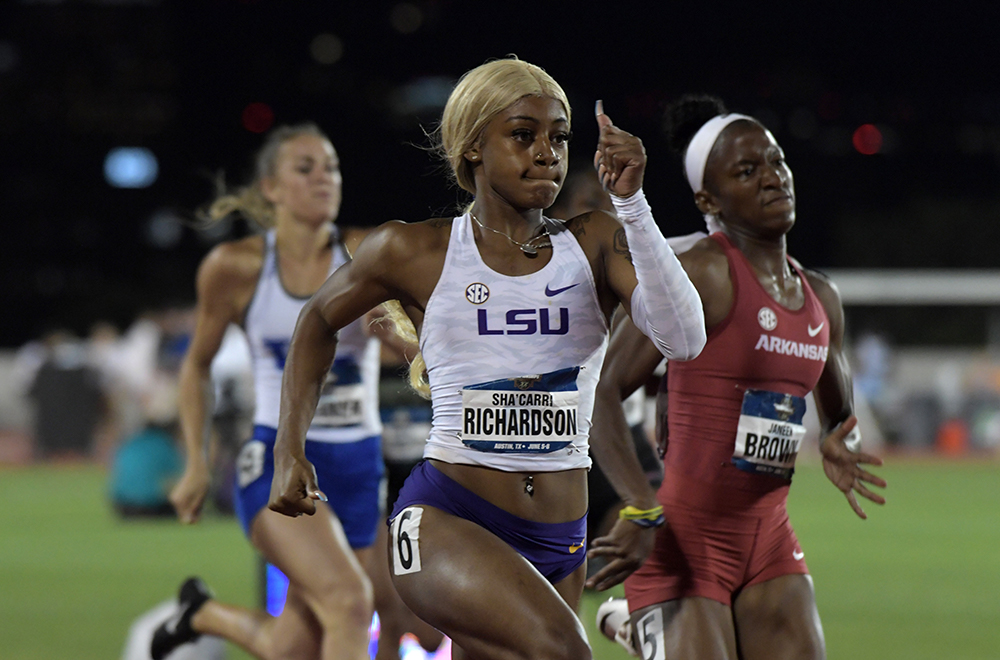 Sha'Carri Richardson racing at LSU