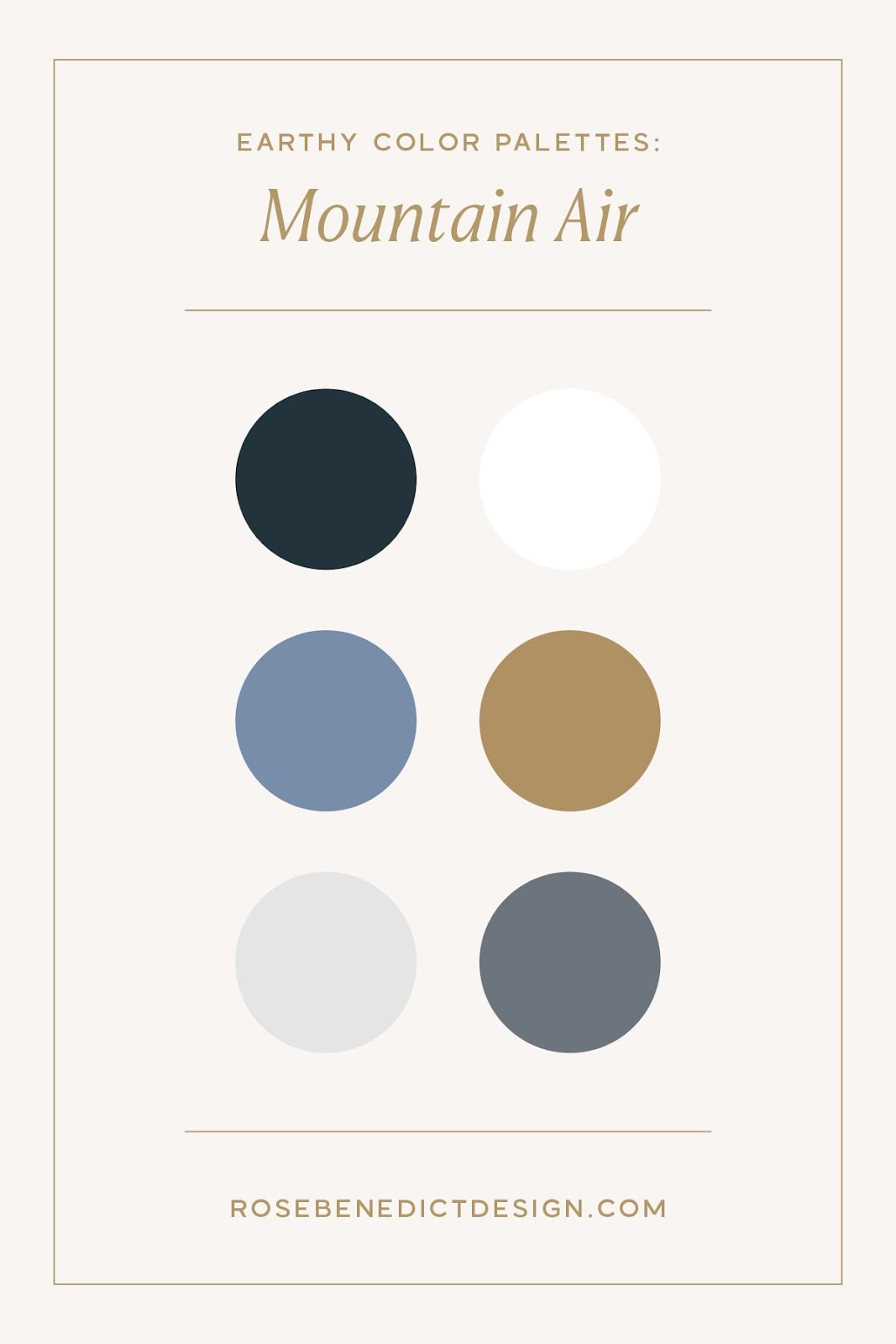 Earthy color palette example, Mountain Air. 