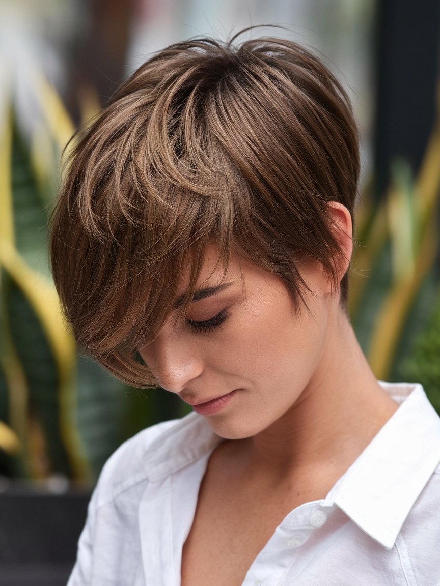 31. Stacked and Undercut Pixie