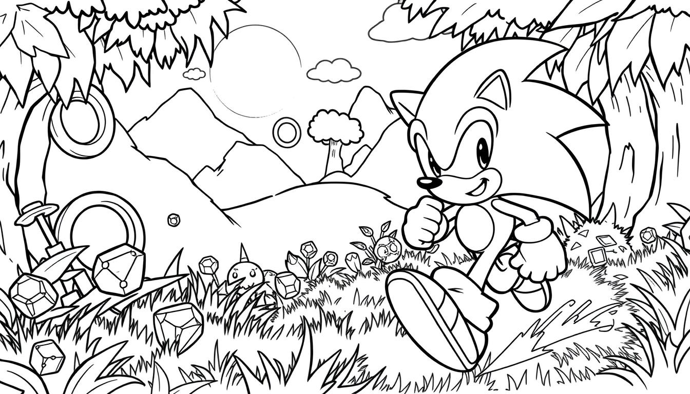 Desenhos do Sonic para colorir