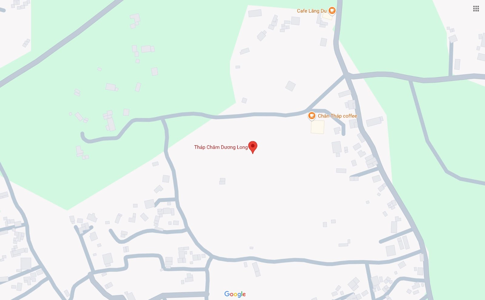 Bản đồ vị trí Tháp Dương Long (Ảnh: Google maps)