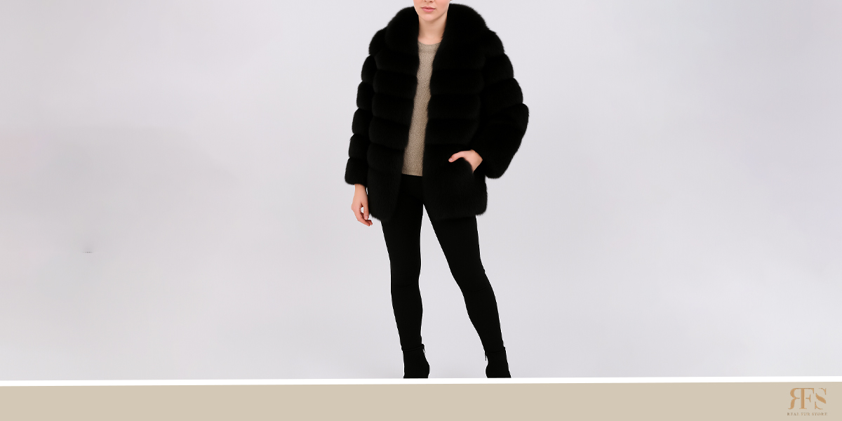 black fur jacket outfit