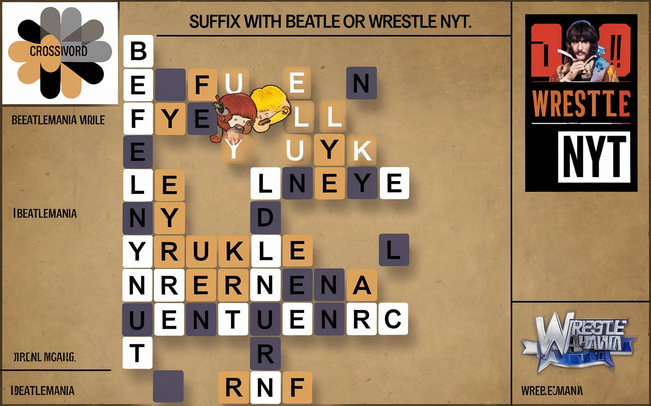 Suffix with Beatle or Wrestle NYT