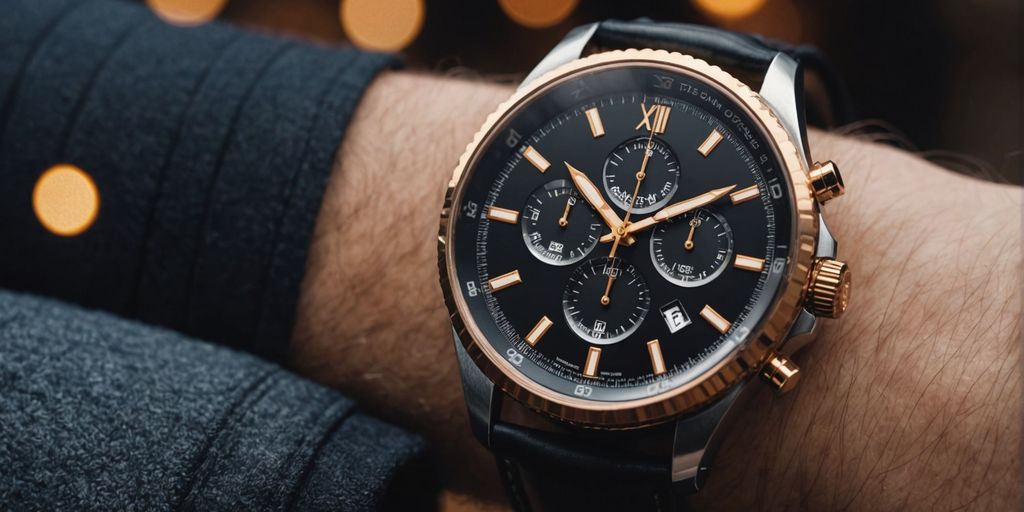 Luxury watch with smart features on a stylish wrist