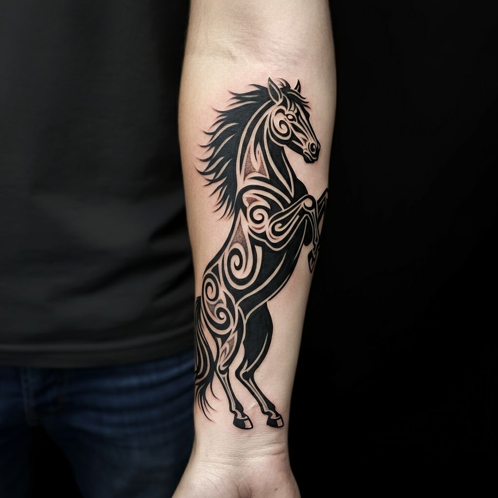 Tribal Horse Tattoos