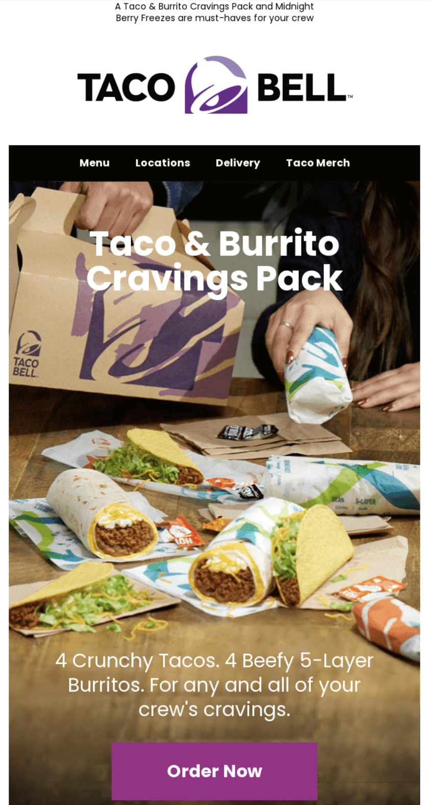 TacoBell bundle offer email