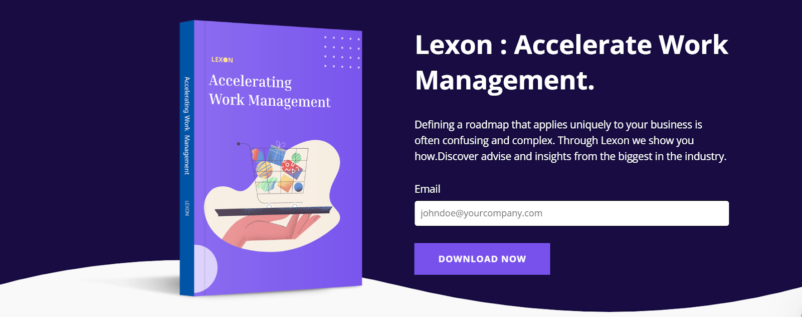 Lead generation landing page offering a guide in exchange for the user’s email