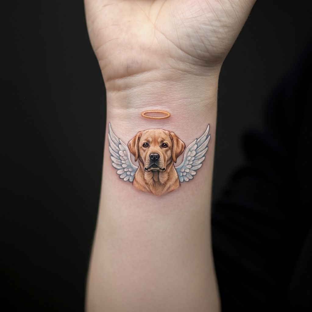 Labrador with Angel Wings