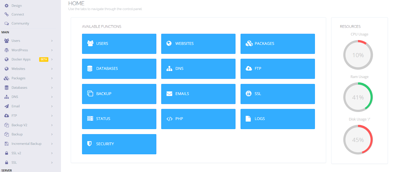 CyberPanel Resource Allocations