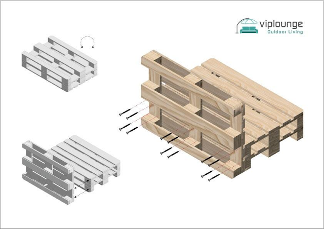 DIY-Anleitung Gartenlounge aus Paletten.