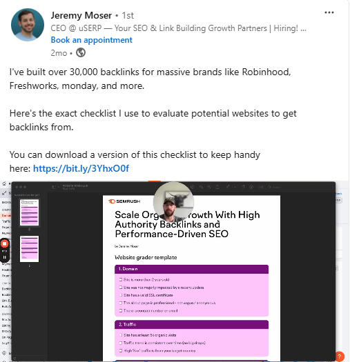 Backlinks advice from an SEO pro.