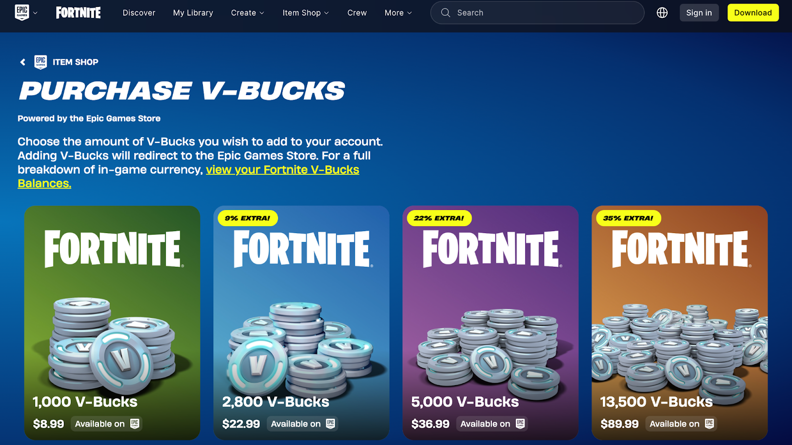 item shop fortnite