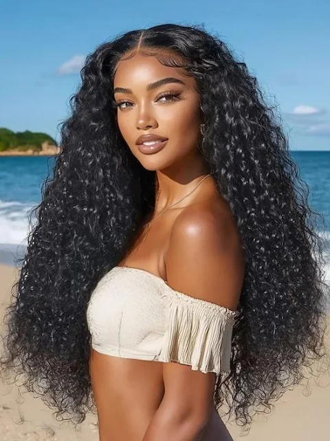 woman with gorgeous hair using a wig