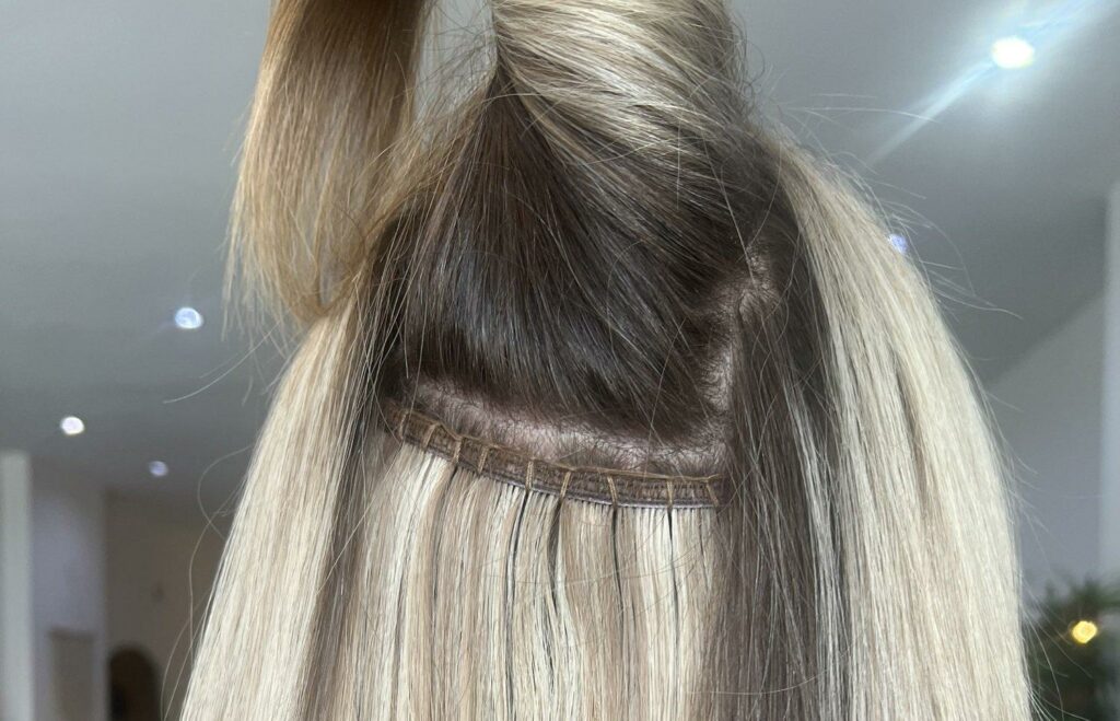 LA weave hair extension method