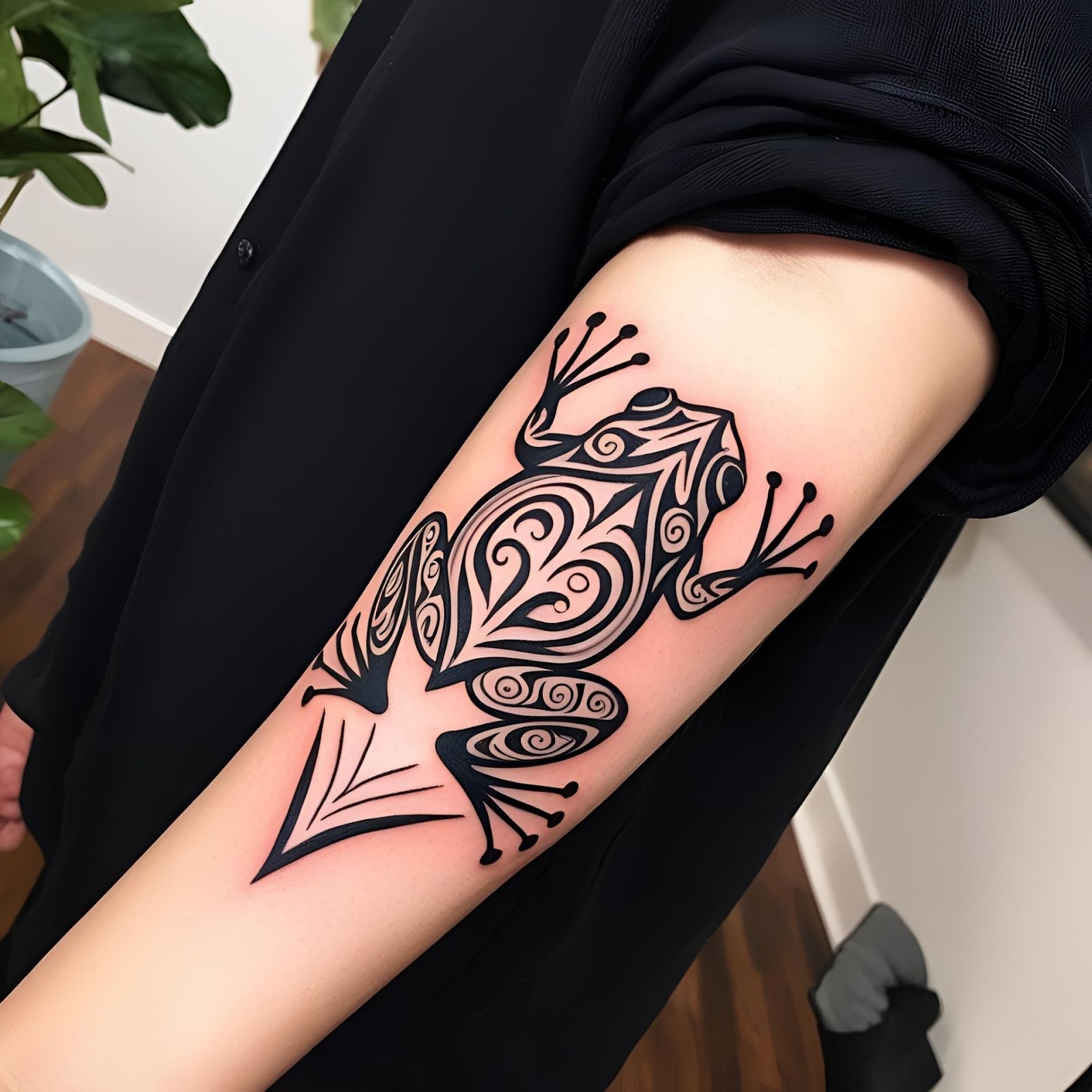 Tribal Frog Tattoo