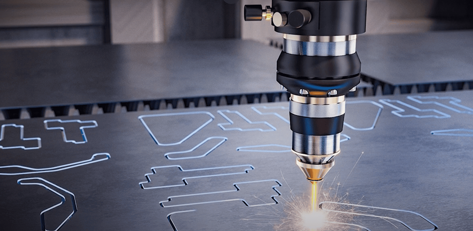 High-precision laser cutting machine slicing through metal sheets with seamless accuracy and efficiency.