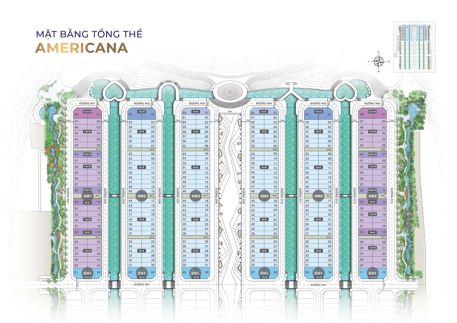 Mặt bằng tổng thể Americana