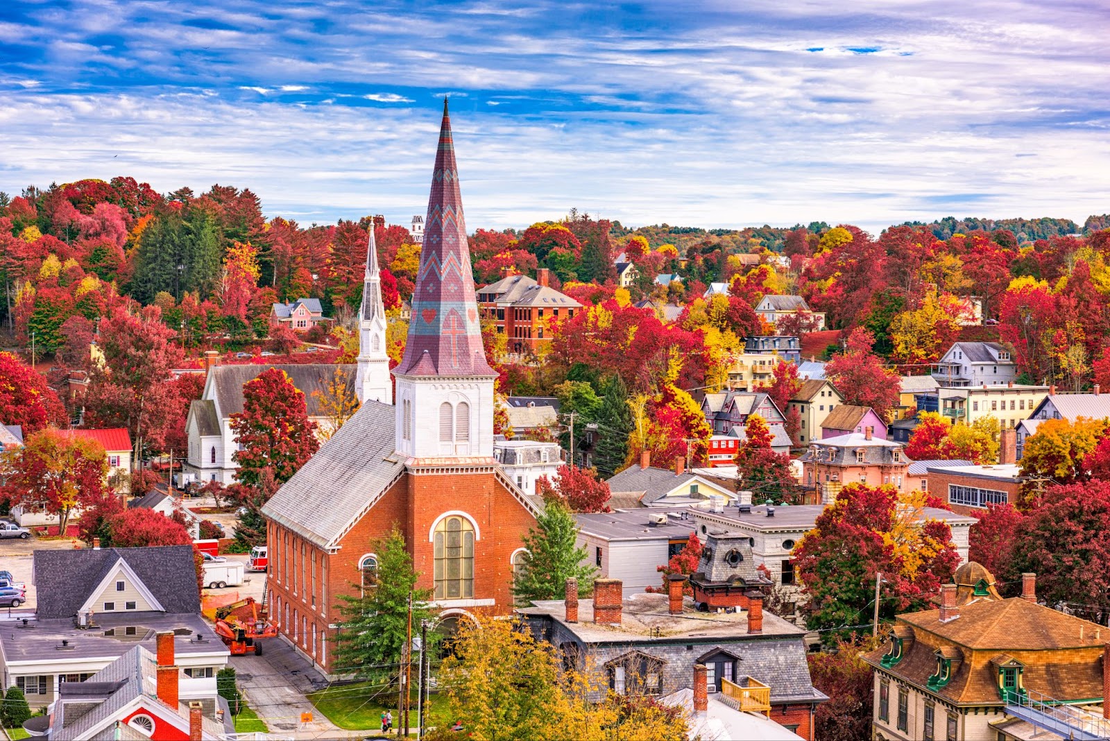 vermont town autumn