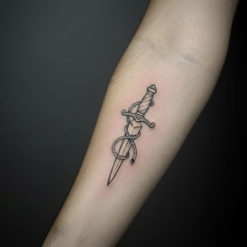 Rope and Dagger Tattoo