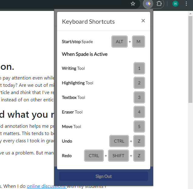 Keyboard Shortcuts