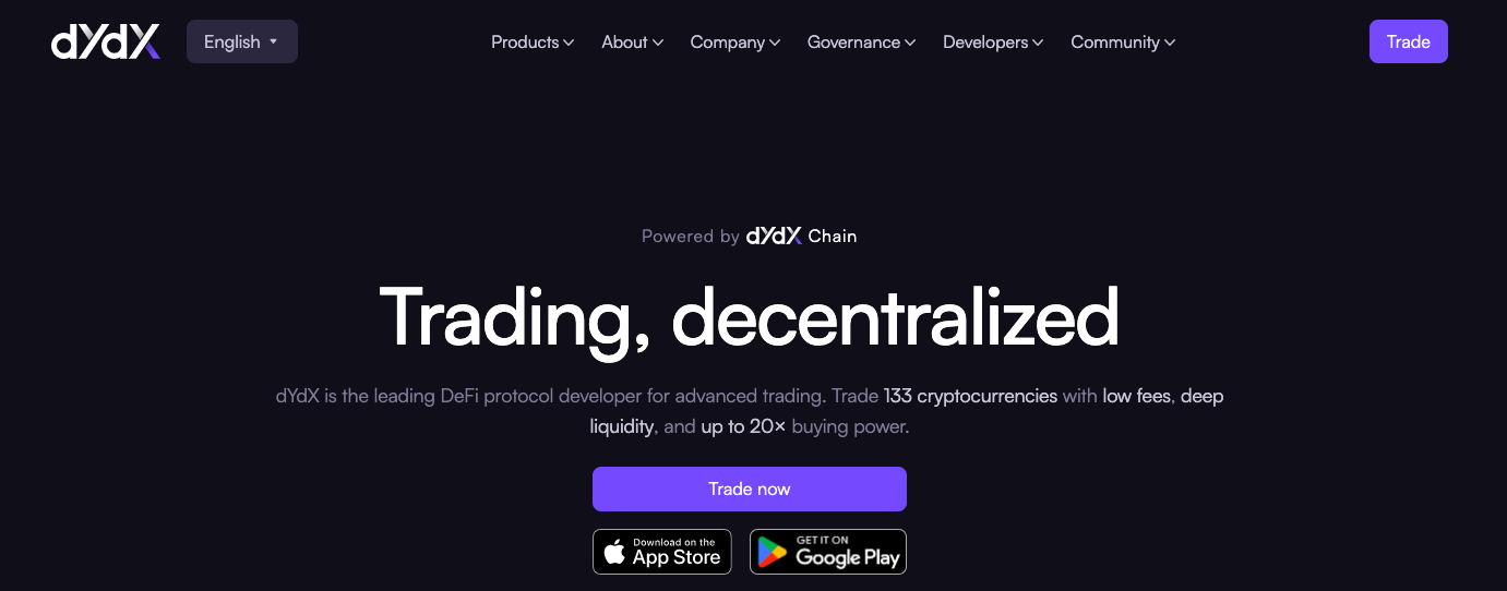 dYdX: Best decentralized leverage trading platform