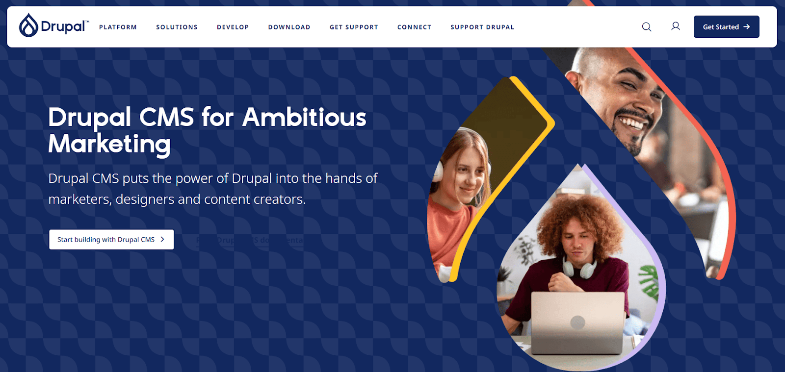 The message on Drupal CMS’s page about giving the power of Drupal to non-tech users