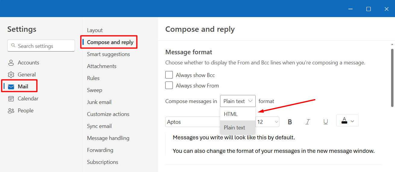 html vs plain txt