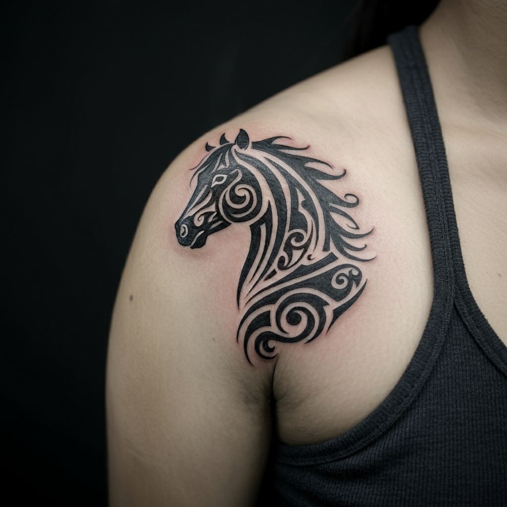 Small Horse Tattoo 