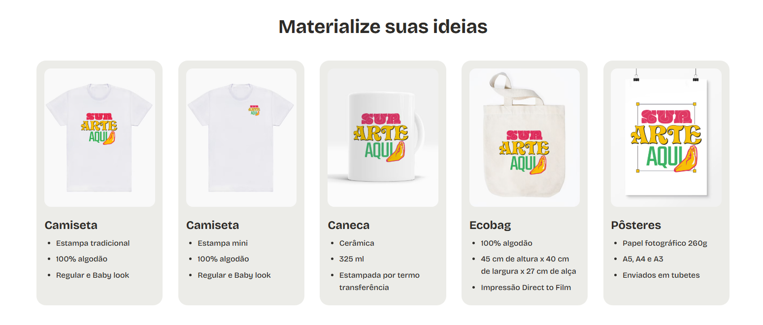 Catálogo de produtos da Uma Penca