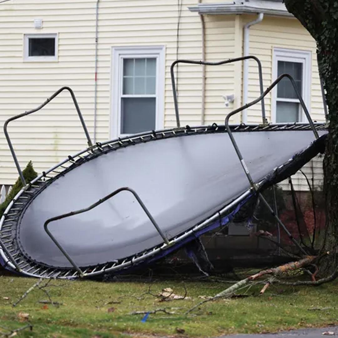 Unsafe Trampoline Setup - trampoline