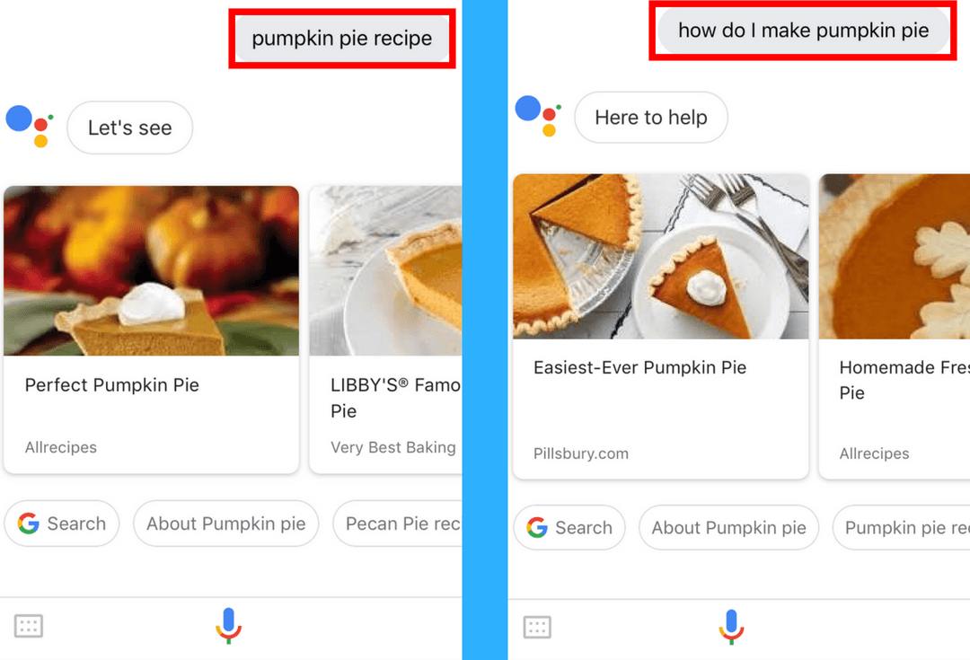 spoken search results