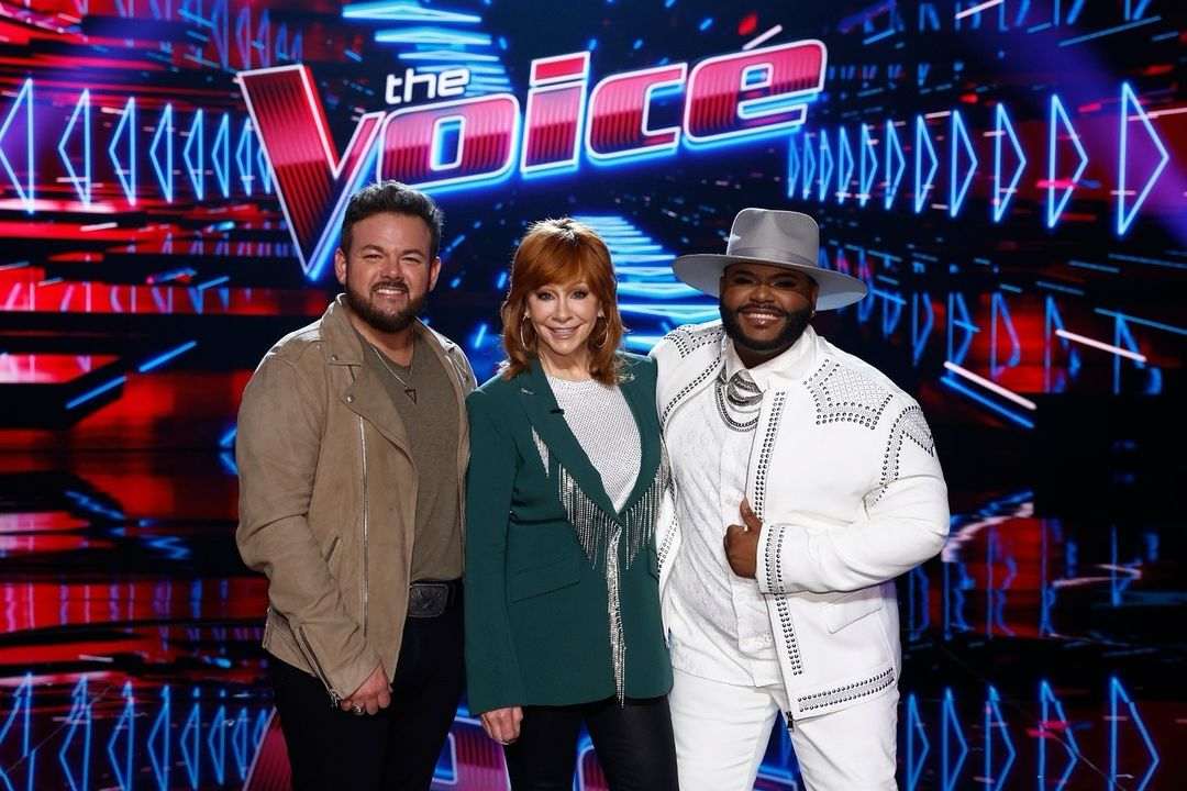 Reba McEntire's on the set of The Voice