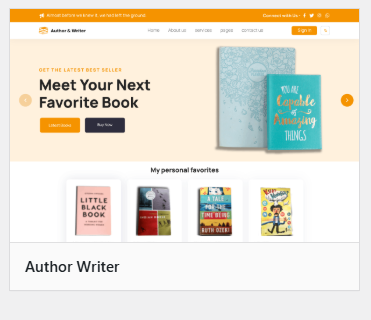 a screenshot of author writer a WordPress Themes For Authors