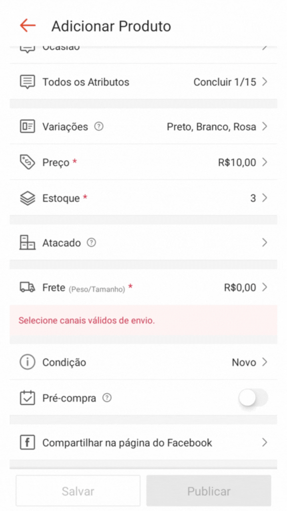como cadastrar produtos na shopee pelo celular
