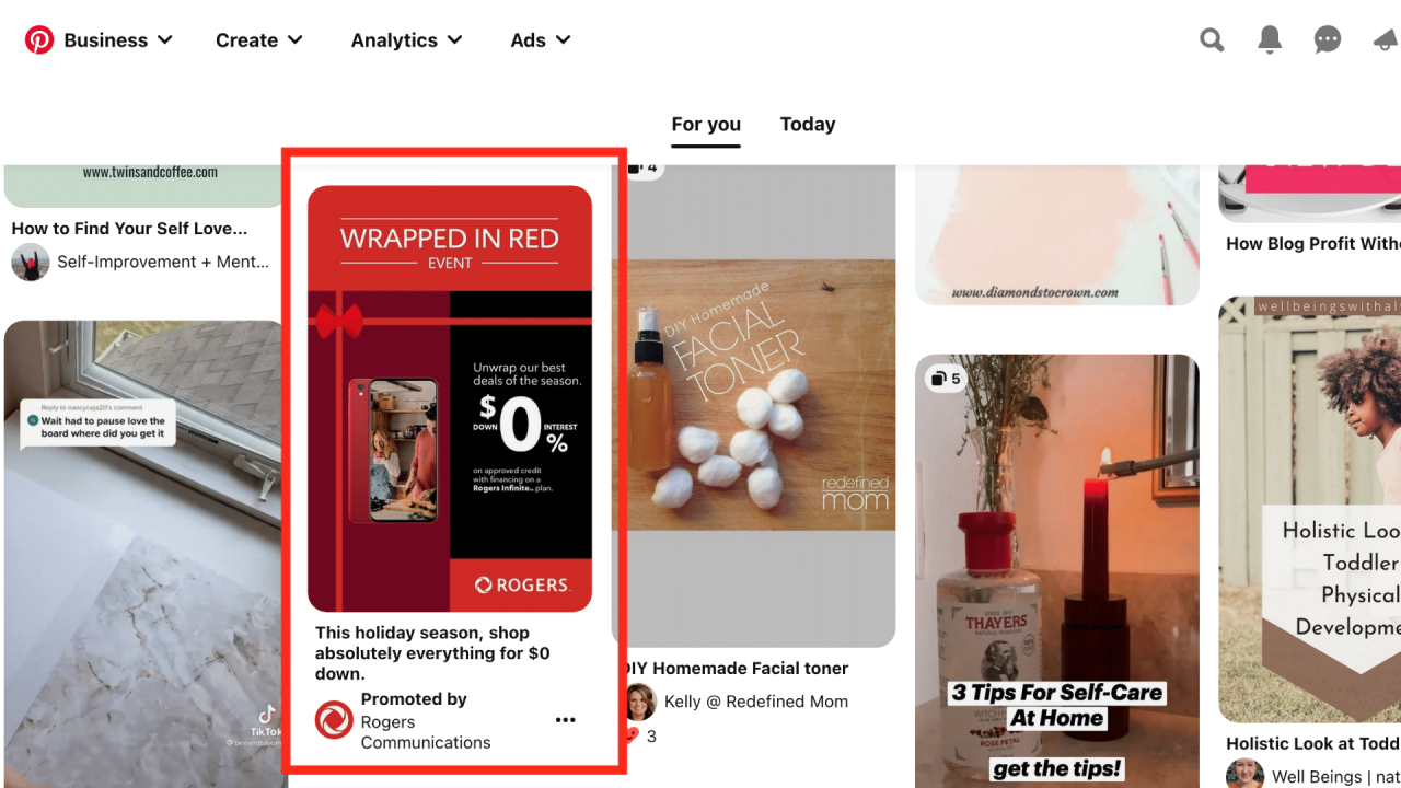 woocommerce product campaign on Pinterest board