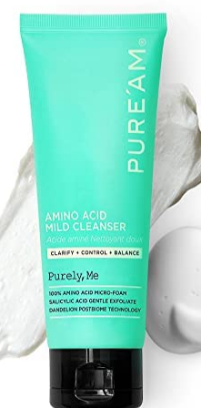 PURE'AM - Gentle Face Wash with Amino Acids, Salicylic Acid