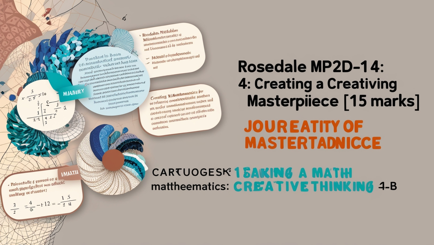 Rosedale MPM2D 1-4: Creating a Masterpiece [15 Marks]