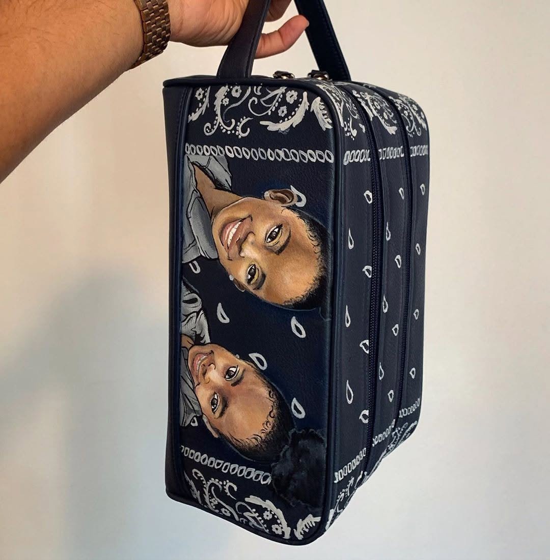 custom leather toiletry bag