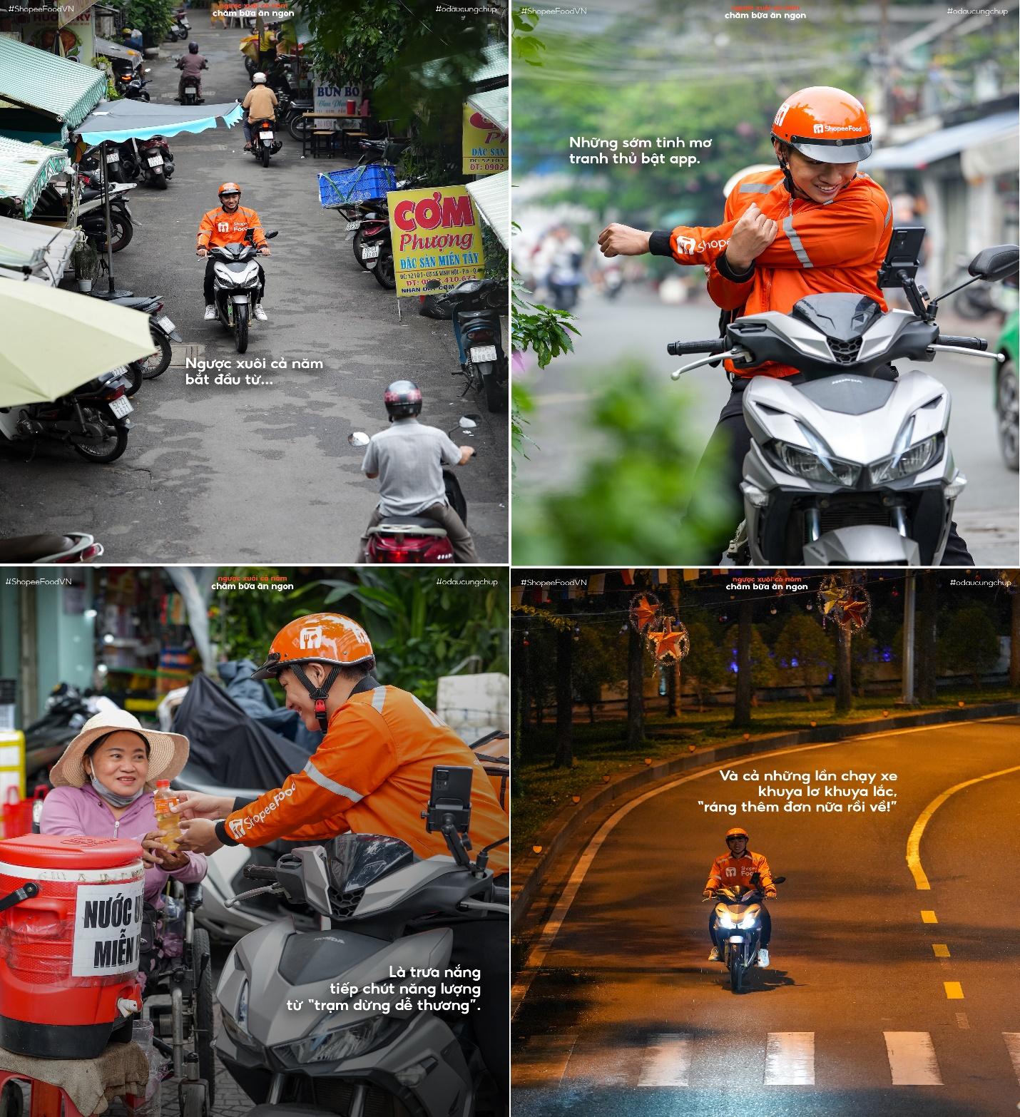 A collage of a person on a motorcycleDescription automatically generated