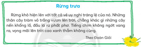 BÀI 6: CUỘC GIẢI CỨU BÊN BỜ BIỂNKHỞI ĐỘNGCâu hỏi: Chia sẻ với bạn về những điều em thấy trong bức tranh dưới đây:Giải nhanh: Bạn nhỏ và bố đang giúp đỡ một chú chim bị mắc kẹt do gãy cánh.KHÁM PHÁ VÀ LUYỆN TẬP