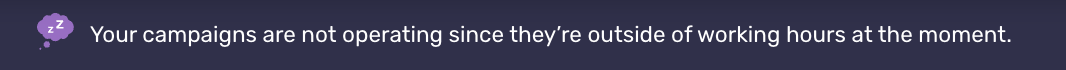 The automation working hours feature works as intended.