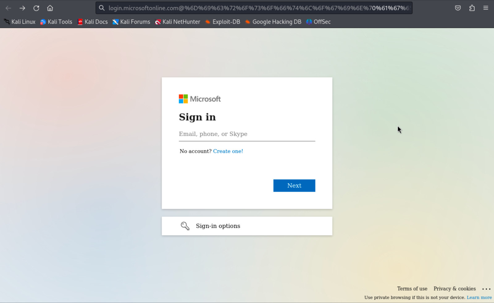 Fake Login Page
