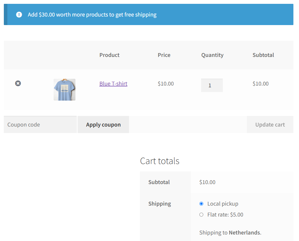 Display the remaining cost for customer to avail free shipping on your WooCommerce store - Tyche Softwares