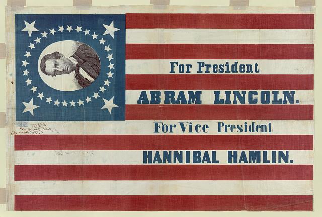 Abraham Lincoln Campaign Flag