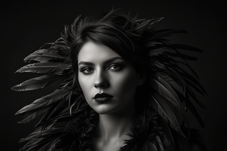 Art Noir Turkey Feather Photography Fashion