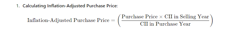 Calculating Inflation-Adjusted Purchase Price